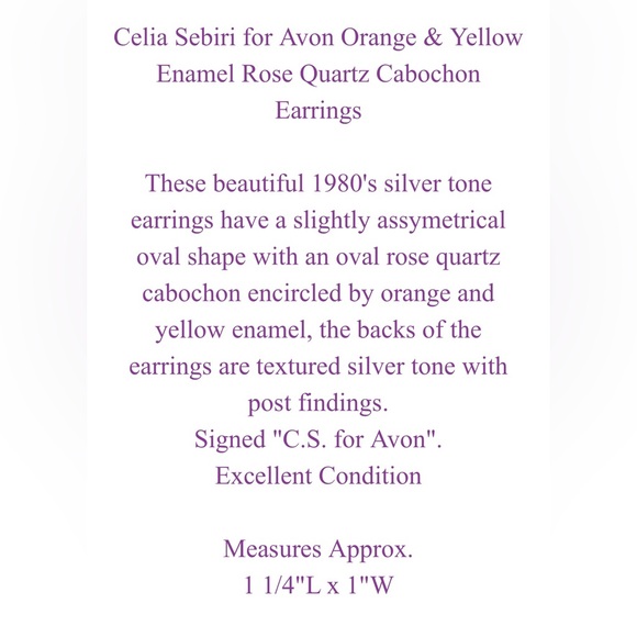 Vintage Celia Sebiri for Avon Earrings - Picture 4 of 4